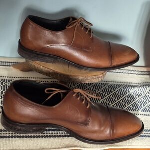 Hugo Boss Derby shoes stitching-detail Brown Cognac leather 8